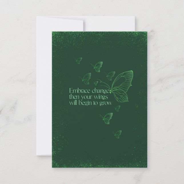 Semicolon Butterfly - Embrace Change Card (Front)