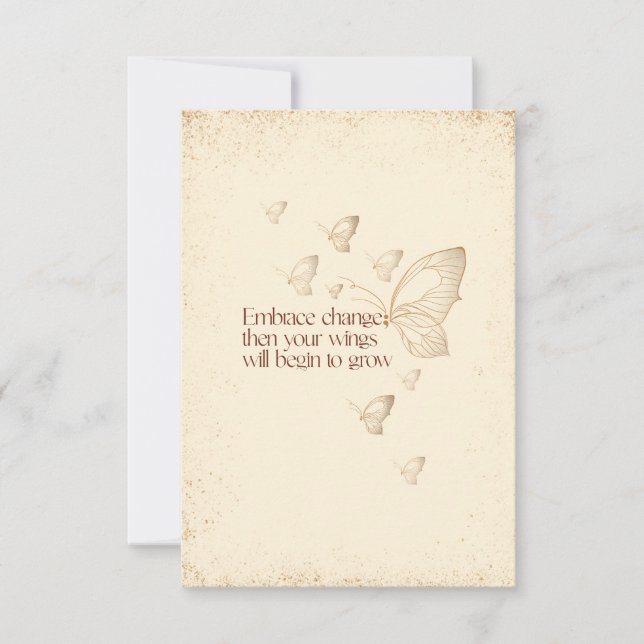 Semicolon Butterfly - Embrace Change Card (Front)