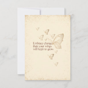 Semicolon Butterfly - Embrace Change Card