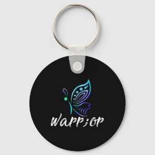 Semicolon Butterfly Shirt - Suicide Prevention Awa Key Ring