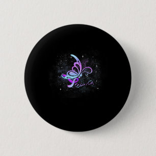 Semicolon Butterfly - Suicide Prevention Awareness 6 Cm Round Badge
