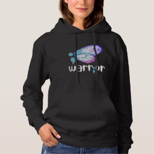 Semicolon Butterfly - Suicide Prevention Awareness Hoodie
