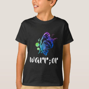 Semicolon Butterfly Suicide Prevention Awareness T T-Shirt