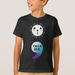 Semicolon Continue Mental Health Awareness Family T-Shirt
