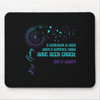 Semicolon Definition Dandelion Suicide Prevention Mouse Mat