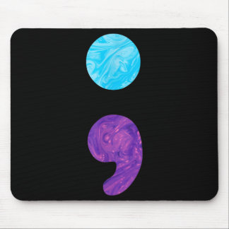Semicolon depression prevention awareness week mouse mat