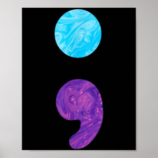 Semicolon depression prevention awareness week poster