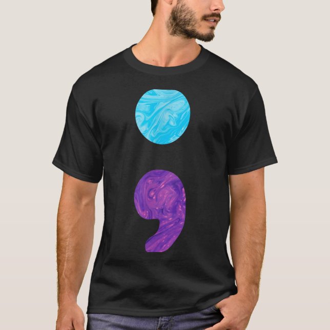Semicolon depression prevention awareness week  T-Shirt (Front)