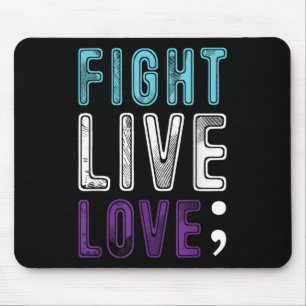 Semicolon Hope Suicide Awareness For A Mental Supp Mouse Mat