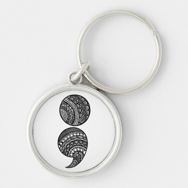 semicolon key ring (Front)