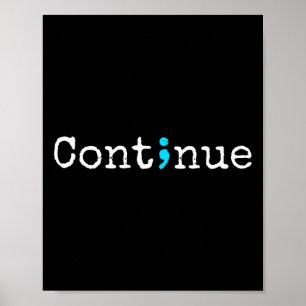 Semicolon Mental Health And Suicide Prevention Awa Poster