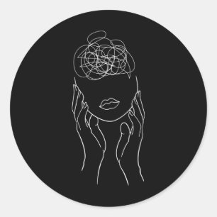 Semicolon Mental Health Awareness Classic Round Sticker