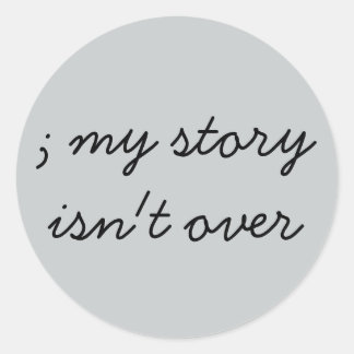 SemiColon; Mental Health Awareness Classic Round Sticker