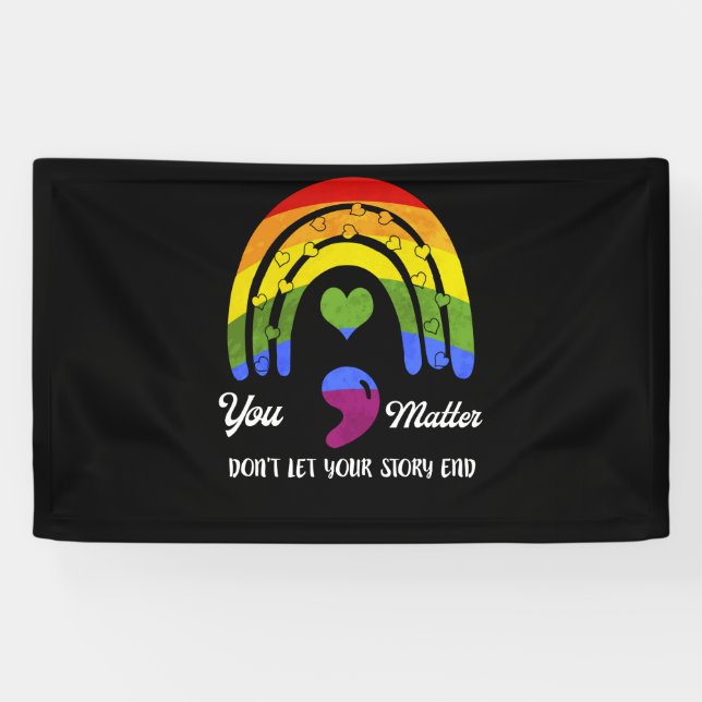 Semicolon Mental Health Awareness Don't Let Your Banner (Horizontal)