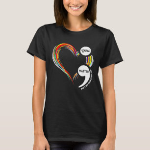 Semicolon Mental Health Awareness For Men Women T-Shirt