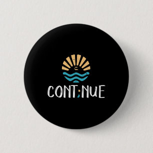 - Semicolon Mental Health Awareness Gift 6 Cm Round Badge