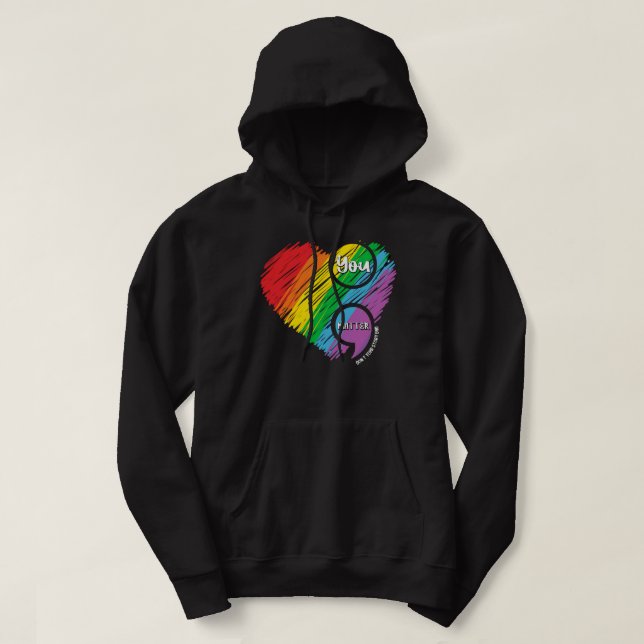 Semicolon Mental Health Awareness  Hoodie (Design Front)