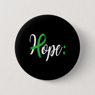 Semicolon Mental Health Awareness Month Support Em 6 Cm Round Badge