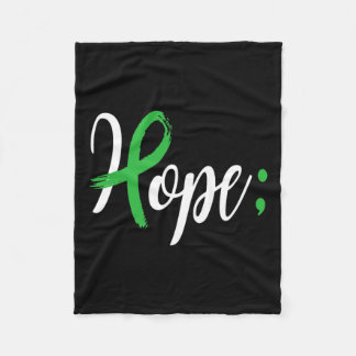 Semicolon Mental Health Awareness Month Support Em Fleece Blanket