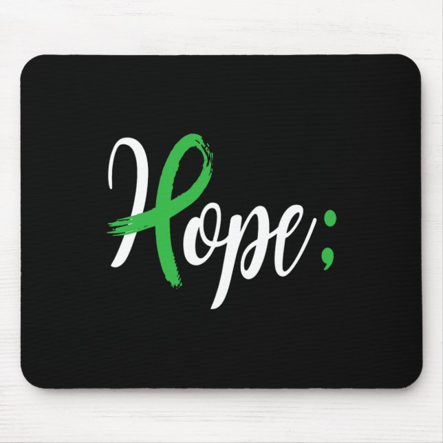 Semicolon Mental Health Awareness Month Support Em Mouse Mat (Front)