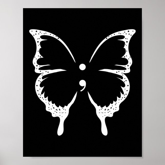 Semicolon Mental Health Awareness  Poster (Front)