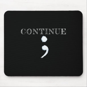 Semicolon Mental Health Awareness Suicide Preventi Mouse Mat