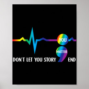 Semicolon Mental Health Awareness Suicide Preventi Poster