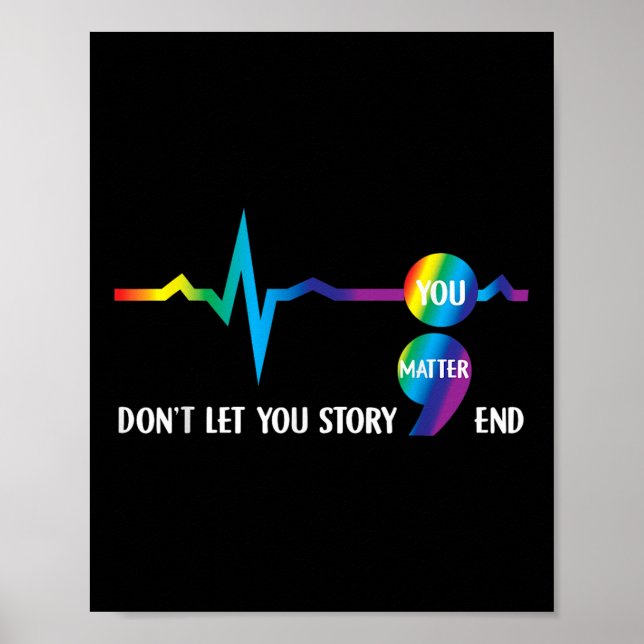Semicolon Mental Health Awareness Suicide Preventi Poster (Front)