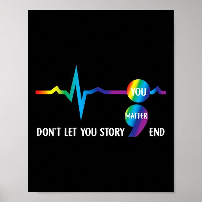 Semicolon Mental Health Awareness Suicide Preventi Poster (Front)