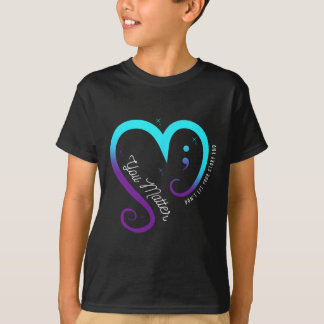 Semicolon Mental Health Awareness Suicide Preventi T-Shirt