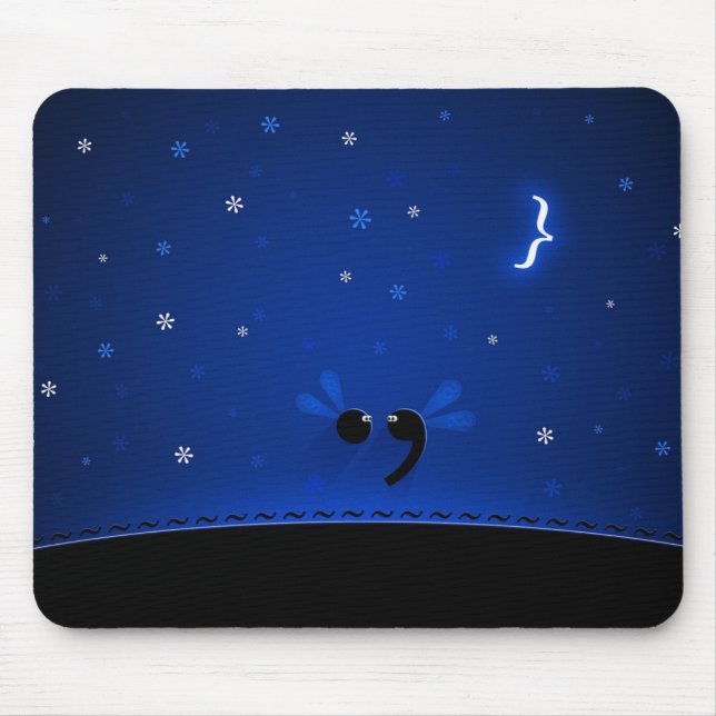 Semicolon Mouse Mat (Front)
