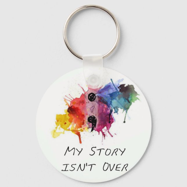 Semicolon- My Story isnt Over Key Ring (Front)