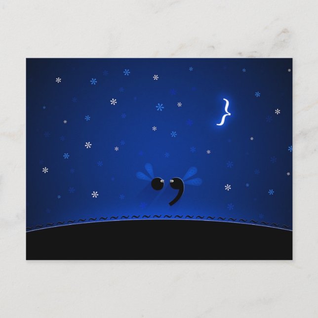 Semicolon Postcard (Front)