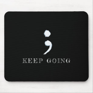 Semicolon Project Mental Health Awareness Mouse Mat