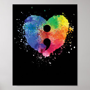 Semicolon Project Mental Health Awareness Poster