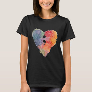 Semicolon Project Mental Health Awareness T Shirt