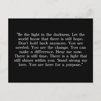 Semicolon Project 'stay' postcard