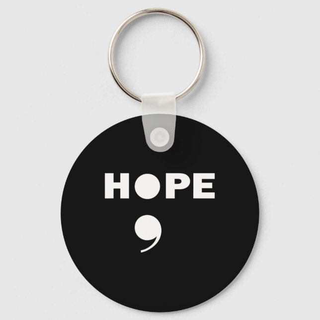 Semicolon Suicide Awareness For A Mental Supporter Key Ring (Front)