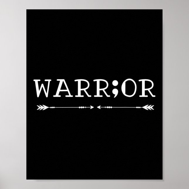 Semicolon Suicide Awareness  Poster (Front)