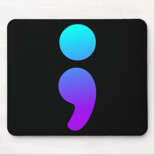 Semicolon Suicide Awareness Semi Colon Suicide Pre Mouse Mat
