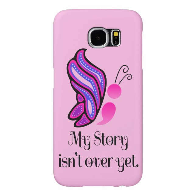 Semicolon Suicide/Depression Story Butterfly Case-Mate Samsung Galaxy Case (Back)