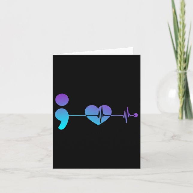 Semicolon Suicide Prevention Awareness  Card (Front)