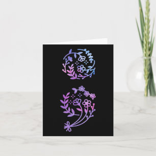 Semicolon Suicide Prevention Awareness Flower Teal Card