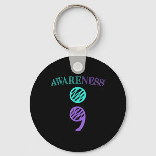Semicolon Suicide Prevention Awareness Key Ring