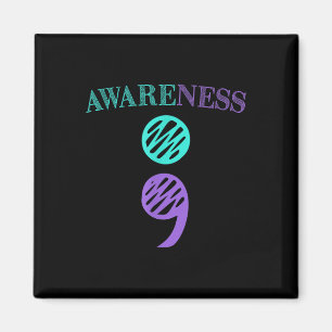 Semicolon Suicide Prevention Awareness Magnet