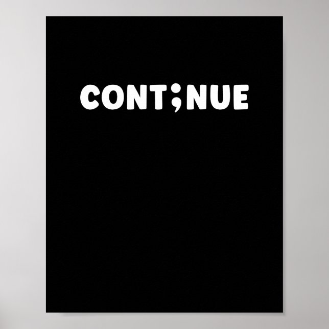 Semicolon Suicide Prevention Day Poster (Front)