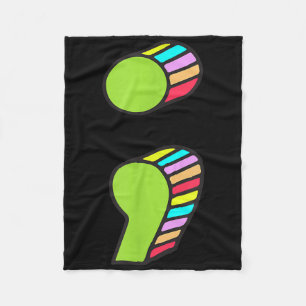 Semicolon T, Suicide Prevention, Its Ok Not Be Ok Fleece Blanket