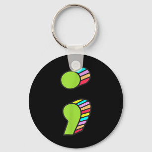 Semicolon T, Suicide Prevention, Its Ok Not Be Ok Key Ring