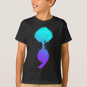Semicolon Tree Suicide Prevention Awareness  T-Shirt