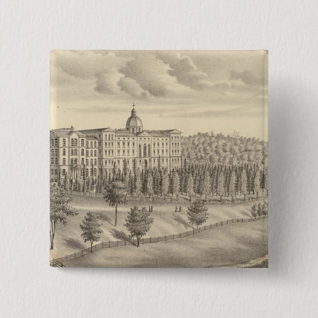 Seminary of St Francis of Sales, Milwaukee Co Wis 15 Cm Square Badge (Front)